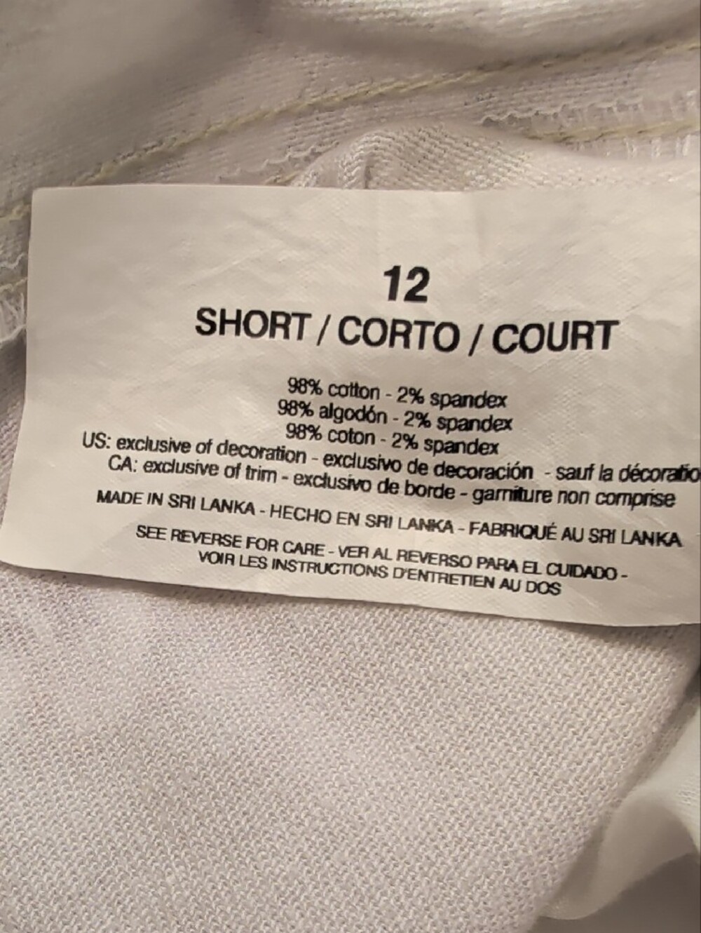 Gloria Vanderbilt Amanda Floral Jeans Size 12 Short| Beige Stretch Crop - Picture 9 of 9